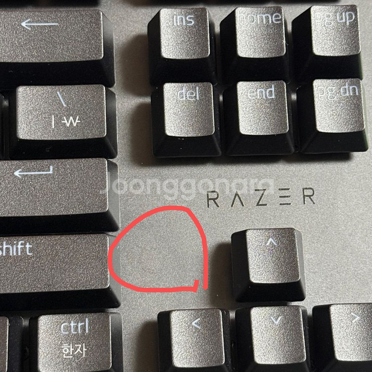 레이저 헌츠맨 v2 tkl 리니어 (razer huntsman) / 키캡, 팜레스트 미사용--2