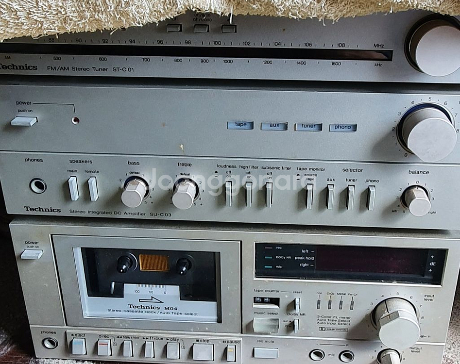 테크닉스전축 스피커2개포함--0