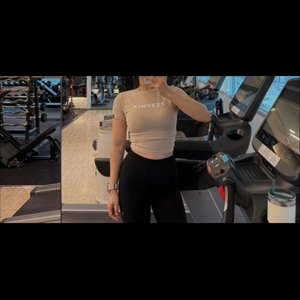 새상품 젝시믹스 헤바 도스킨베이지 M 반팔 운동복 상의