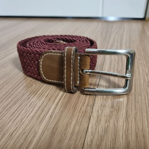 보이콧 남성 버건디색 위빙 벨트 33-39인치 boycott