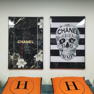 샤넬 꽃 대리석 해골 스컬 그림액자 그림 액자 팝아트 인테리어소품 명품그림 명품액자 꽃 곰인형 콜라보 인테리어