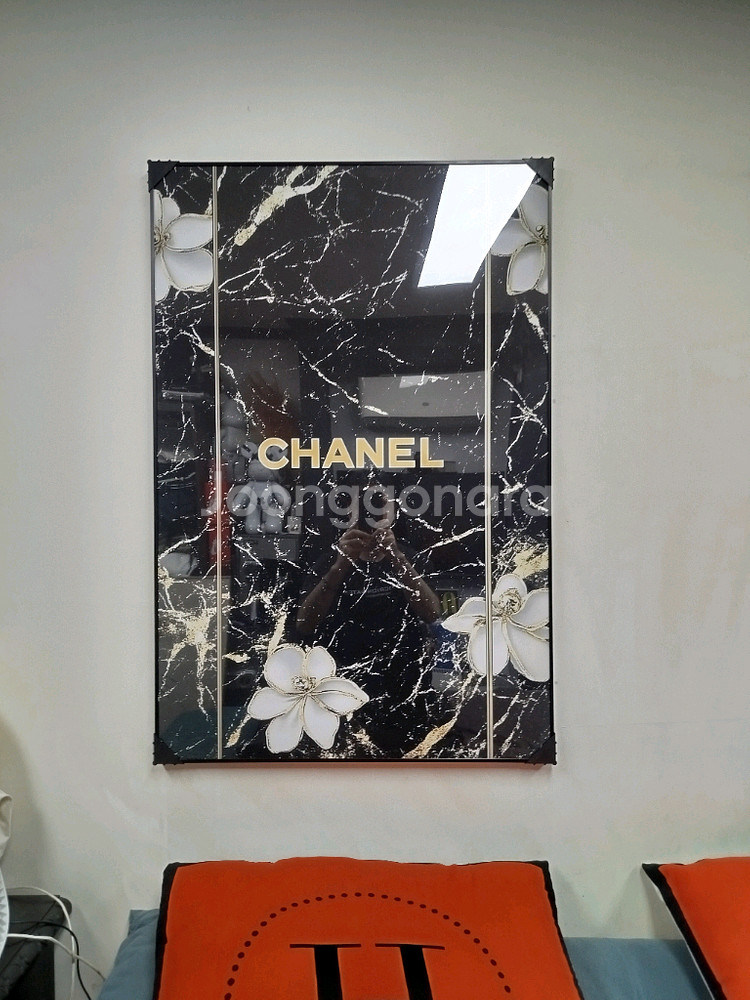 샤넬 꽃 대리석 해골 스컬 그림액자 그림 액자 팝아트 인테리어소품 명품그림 명품액자 꽃 곰인형 콜라보 인테리어--9