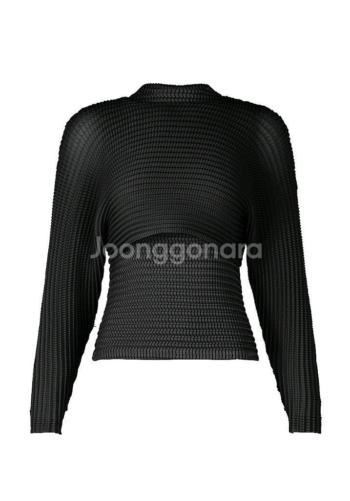 이세이미야케 레이어드 플리츠탑 2--0