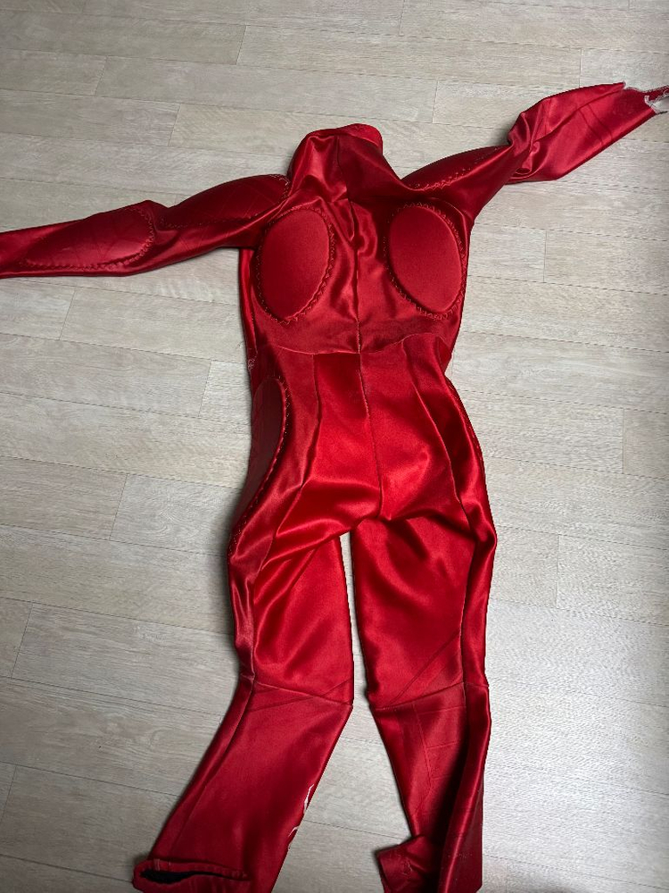 스키 스파이더 주니어 레이싱슈트 전신 Red + 피닉스 레이싱슈트 반바지 Black 이미지