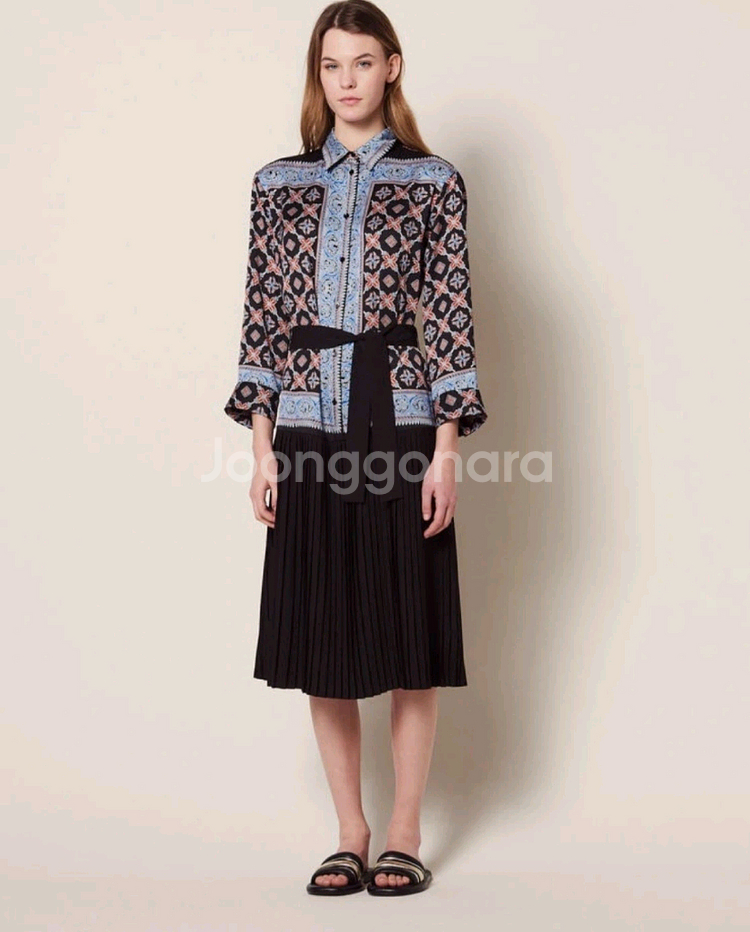 산드로 플리츠 원피스 (2회착용--0