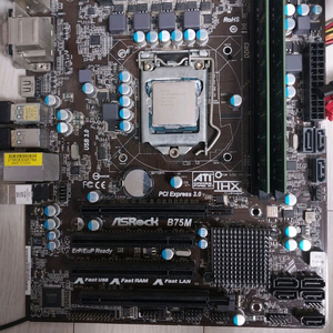 B75M 메인보드 + i5-3570 CPU 세트