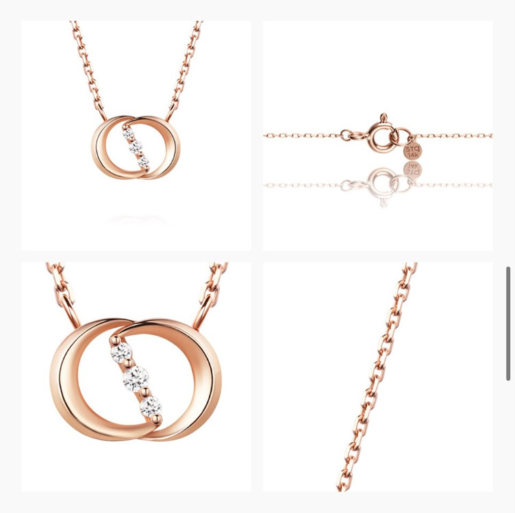 스톤헨지 작은달 DAL 14k 목걸이 SA24A61T 이미지