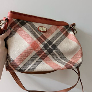 해지스 체크 패턴 크로스백