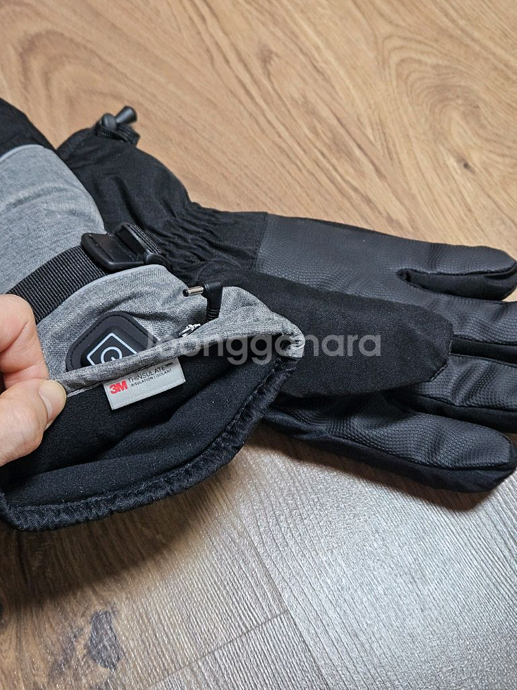 따뜻한 열선 장갑 혹한기 방한 스키장갑 USB선 + 배터리팩 배달대행셋팅--6