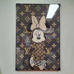 루이비통 미키마우스 피규어 그림액자 그림 액자 팝아트 인테리어소품 명품그림 명품액자 꽃 인테리어 유화 해바라기 거실