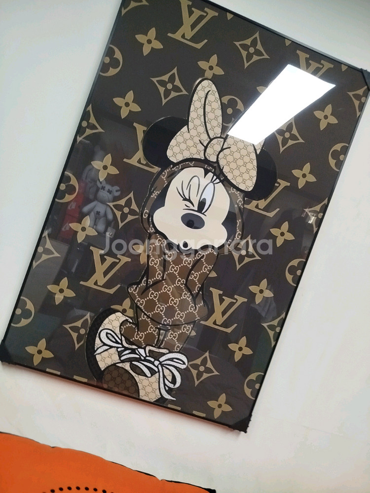 루이비통 미키마우스 리본 ㅂ 그림액자 그림 액자 팝아트 인테리어소품 명품그림 명품액자 꽃 인테리어 유화 해바라기 백--9