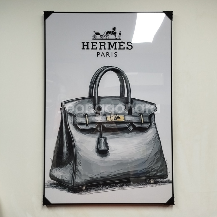 에르메스 벌킨백 캘래백 그림액자 그림 액자 팝아트 인테리어소품 명품그림 명품액자 꽃 인테리어 유화 해바라기 거실--0