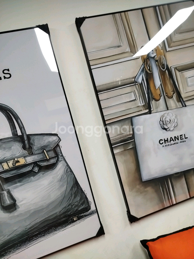 에르메스 벌킨백 캘래백 그림액자 그림 액자 팝아트 인테리어소품 명품그림 명품액자 꽃 인테리어 유화 해바라기 거실--3