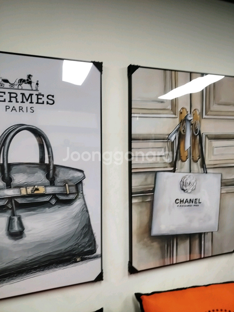 에르메스 벌킨백 캘래백 그림액자 그림 액자 팝아트 인테리어소품 명품그림 명품액자 꽃 인테리어 유화 해바라기 거실--4