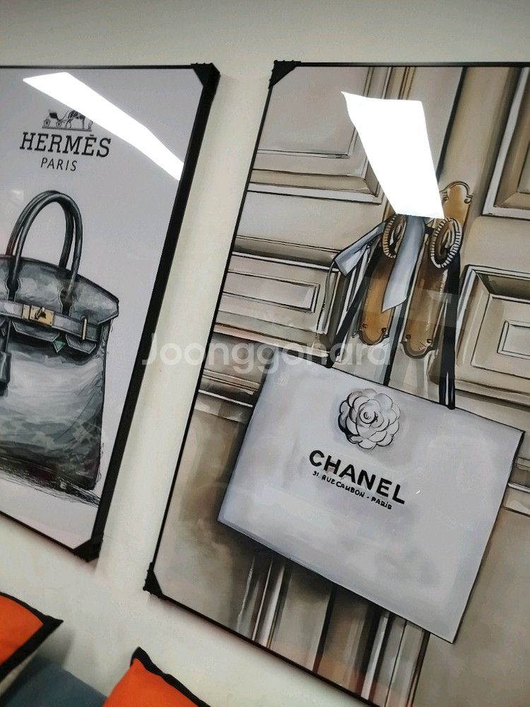 에르메스 벌킨백 캘래백 그림액자 그림 액자 팝아트 인테리어소품 명품그림 명품액자 꽃 인테리어 유화 해바라기 거실--9