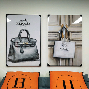 에르메스 벌킨백 캘리백 샤넬 그림액자 그림 액자 팝아트 인테리어소품 명품그림 명품액자 꽃 인테리어 유화 해바라기