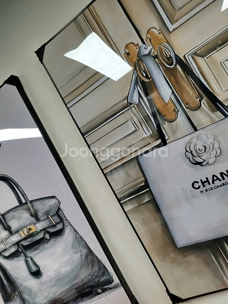 에르메스 벌킨백 캘리백 샤넬 그림액자 그림 액자 팝아트 인테리어소품 명품그림 명품액자 꽃 인테리어 유화 해바라기--7