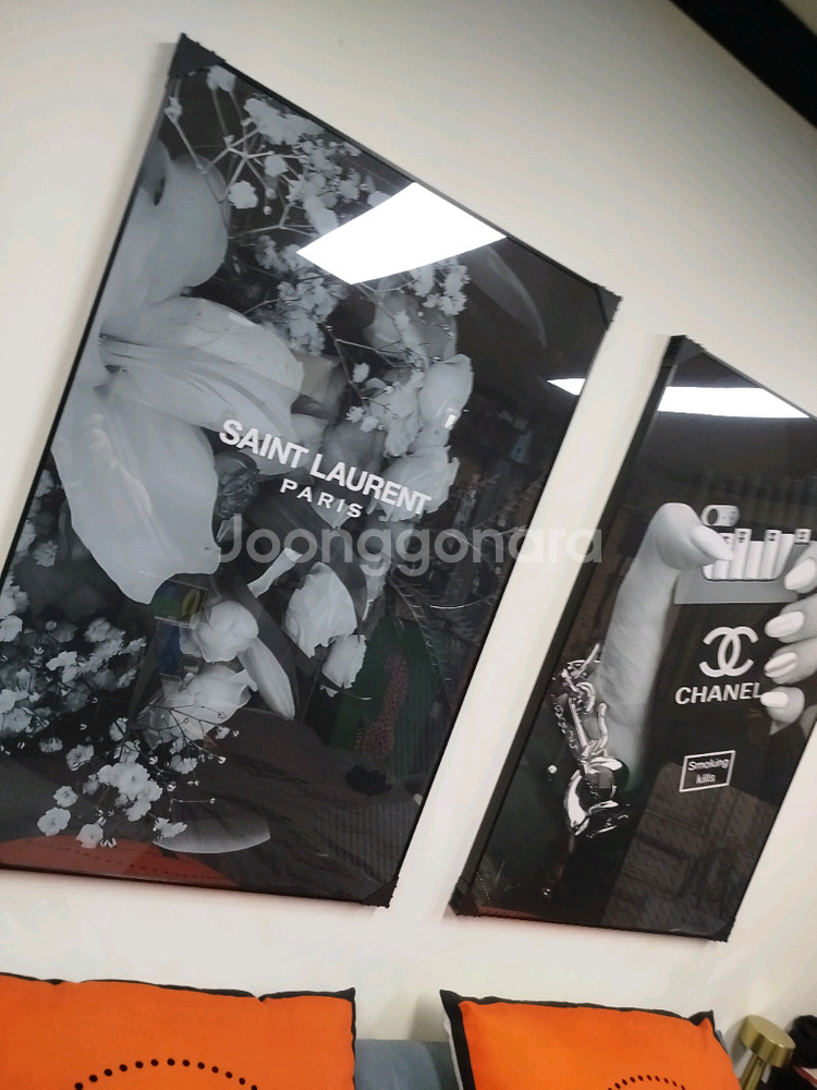 생로랑 입생로랑 ysl 그림액자 그림 액자 팝아트 인테리어소품 명품그림 명품액자 꽃 인테리어 유화 해바라기 거실--6