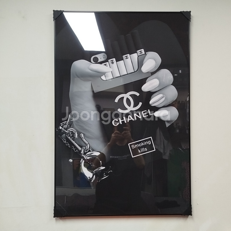 샤넬 백 가방 감성 그림액자 그림 액자 팝아트 인테리어소품 명품그림 명품액자 꽃 인테리어 유화 해바라기 거실--0