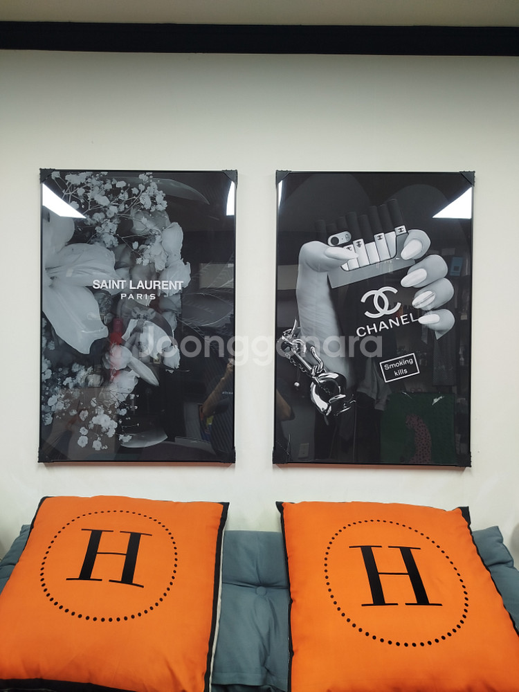 생로랑 입생로랑 ysl 샤넬 백 그림액자 그림 액자 팝아트 인테리어소품 명품그림 명품액자 꽃 인테리어 유화 해바라기--0