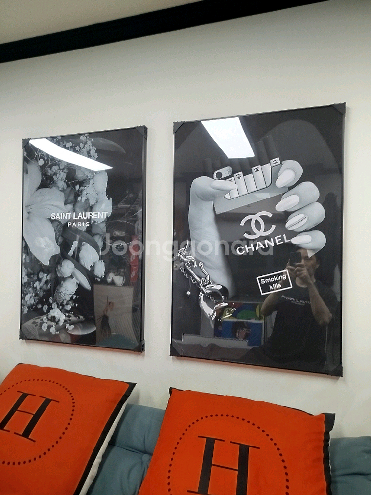 생로랑 입생로랑 ysl 샤넬 백 그림액자 그림 액자 팝아트 인테리어소품 명품그림 명품액자 꽃 인테리어 유화 해바라기--4