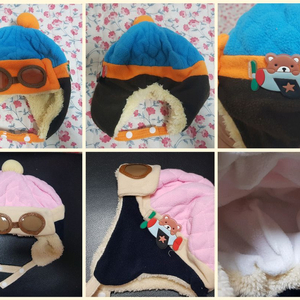 군밤 비행고글 귀달이 기모 모자 방한모자 뽀로로 이미지