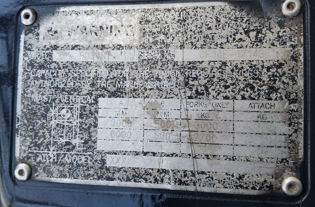 미쓰비시 디젤지게차 3.0톤 사이드쉬프트장착 3단 6000MM 2017년식 이미지