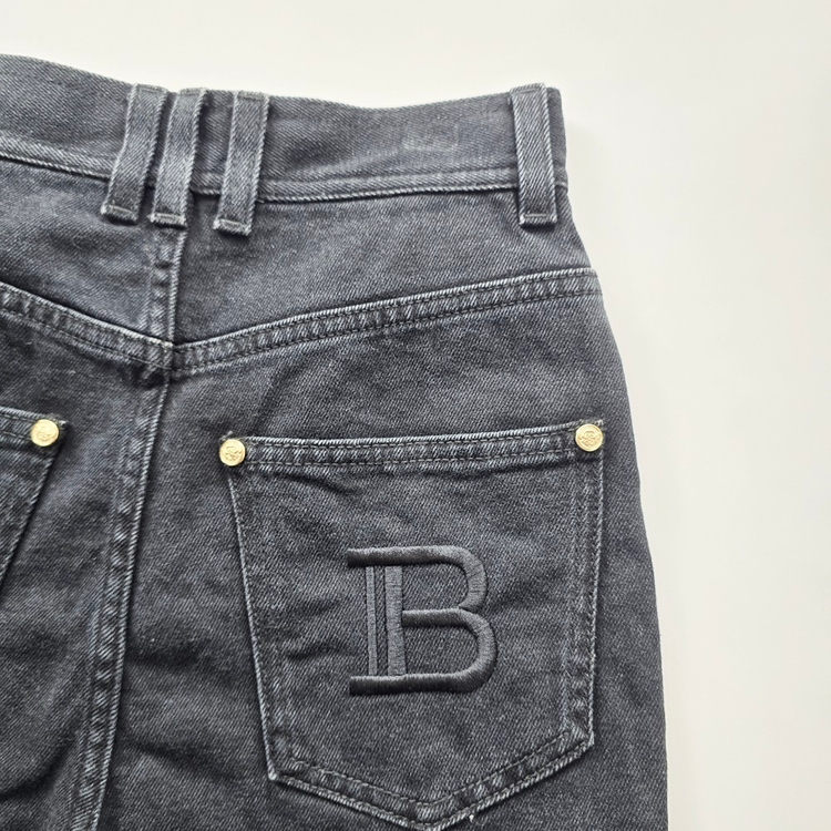 발망 청바지 이태리 흑청 스판 사이즈24 R3335 이미지