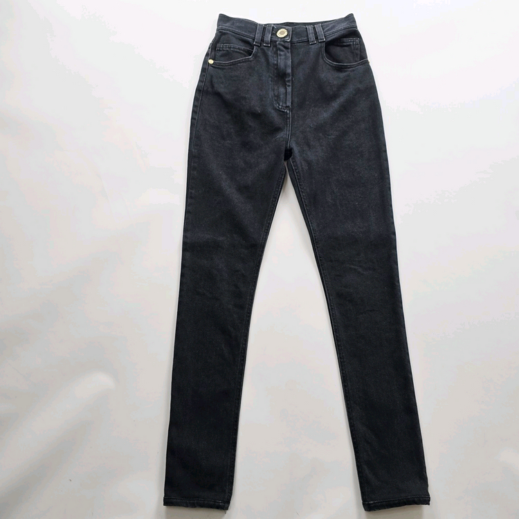 발망 청바지 이태리 흑청 스판 사이즈24 R3335 이미지