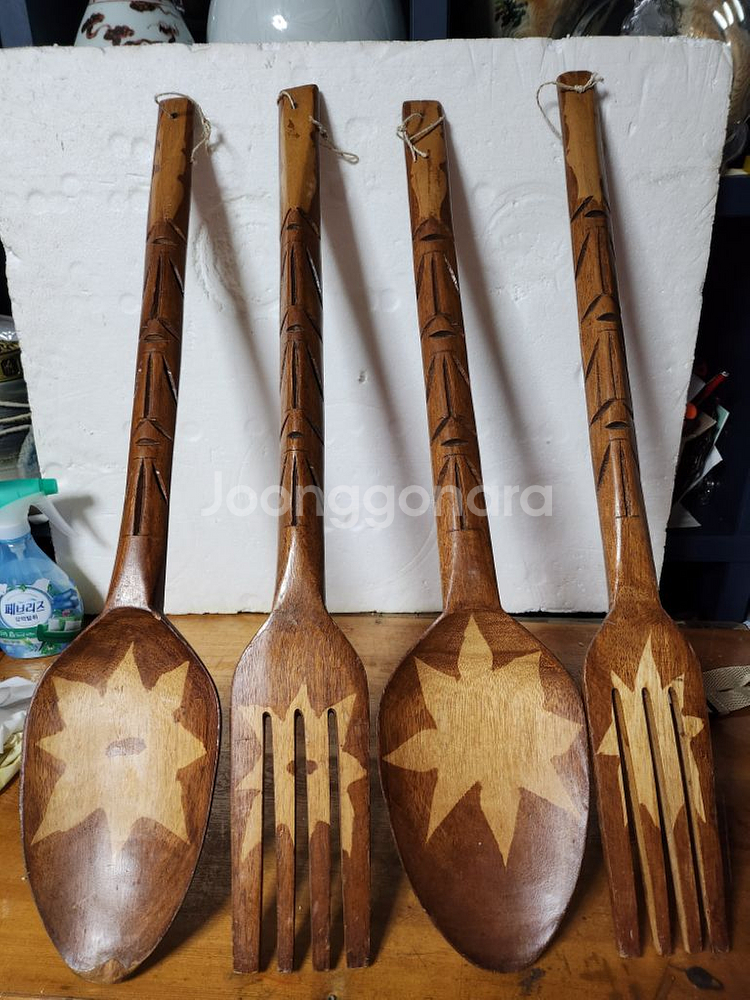 장식용 수저 &포크 4점--1