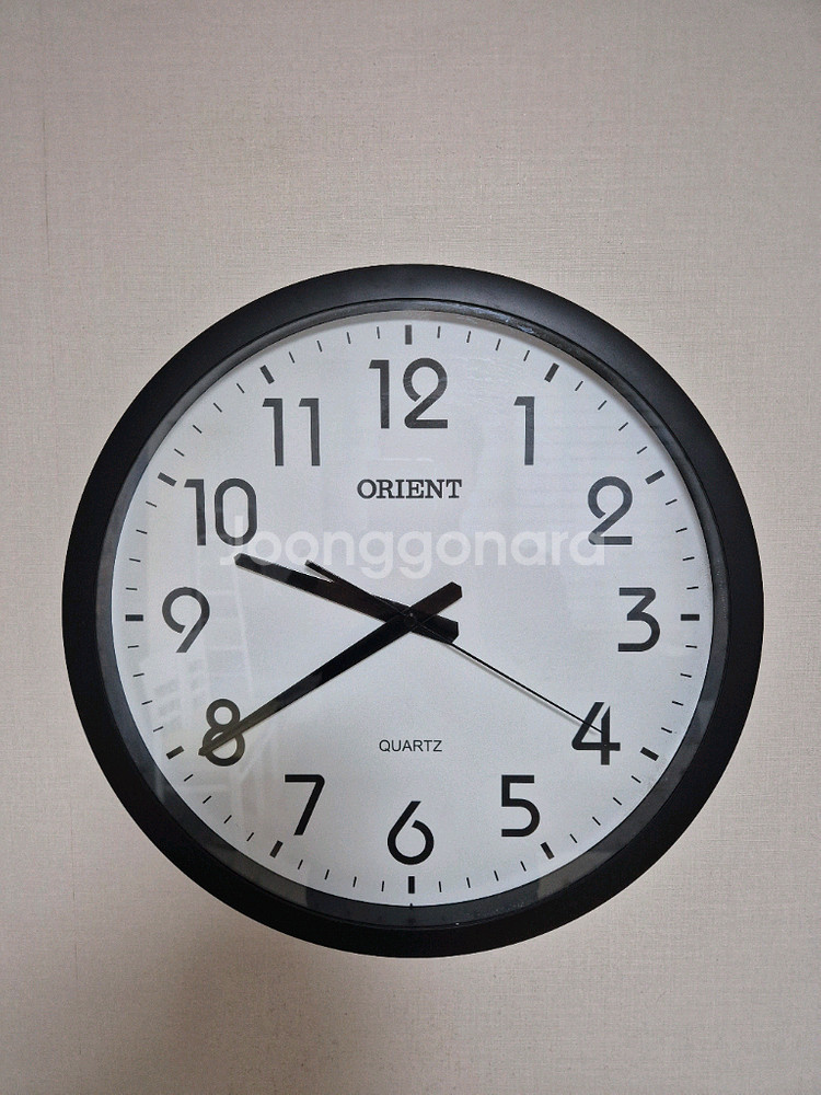 오리엔트 벽시계 지름 40cm QUARTZ--0