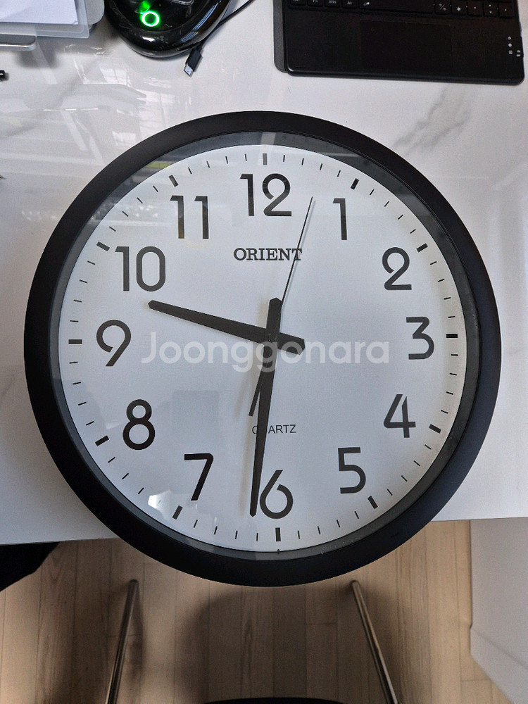 오리엔트 벽시계 지름 40cm QUARTZ--1