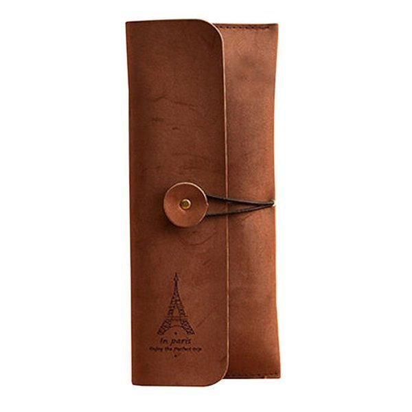 새 커피색 미용 스웨이드 가죽 케이스 보관백 수납 가방--0