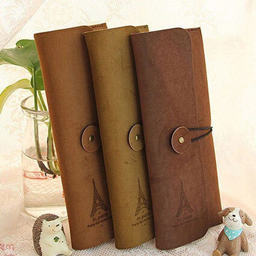 새 커피색 미용 스웨이드 가죽 케이스 보관백 수납 가방--6