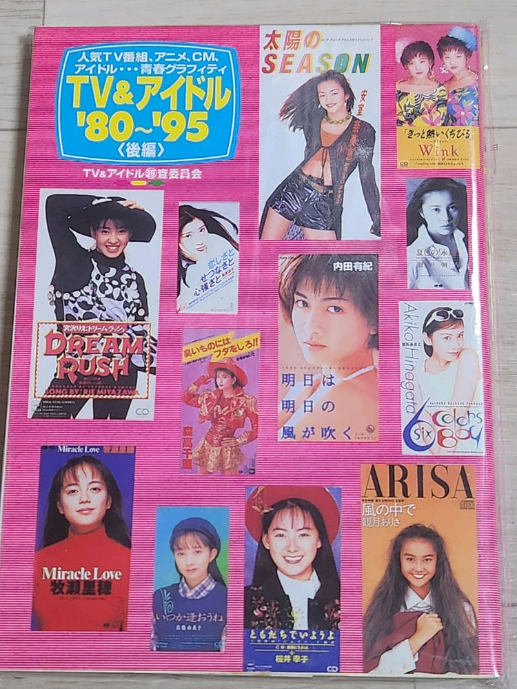 1980년대부터 1995년까지의 일본 TV 프로그램, 애니메이션, 아이돌 문화를 TV&아이돌 백과잡지 2권일괄--1
