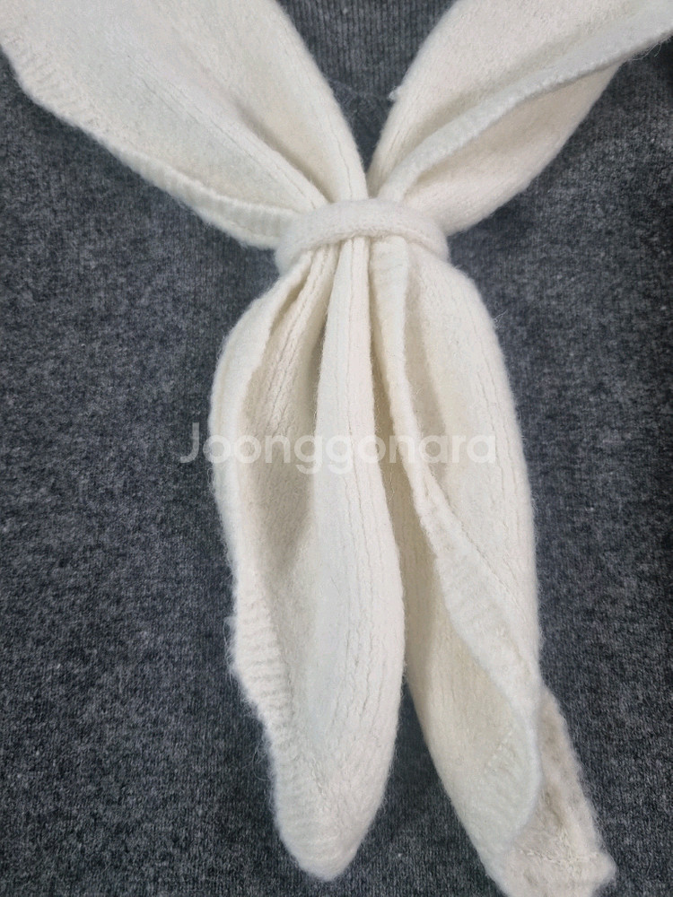 럭키슈에뜨 울캐시 세일러카라 니트원피스 프리--2