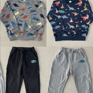 알로봇 남아 겨울 기모 맨투맨 130사이즈 + 기모 바지 120사이즈