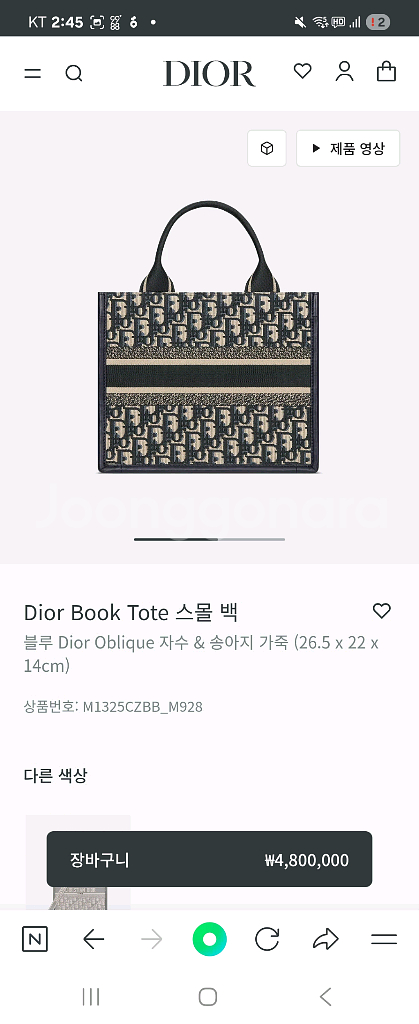 디올 오블리크 북토트 스몰(정품)--1