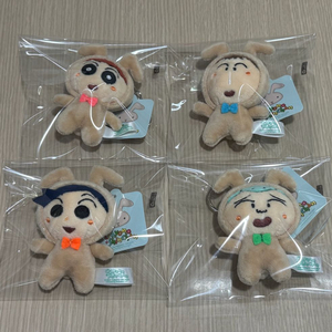 유리토끼 코스튬 인형 키링 4종 세트