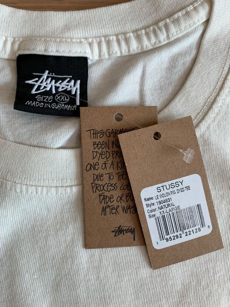 [XXL] stussy 스투시 르 바이올론 피그먼트 다이드 반팔 티셔츠 내츄럴 이미지