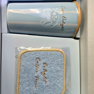 스타벅스 시크릿 딜라이트 머그 앤 코스터 블루 스카이 머그컵