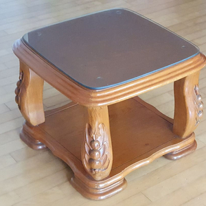 오크 원목 티테이블