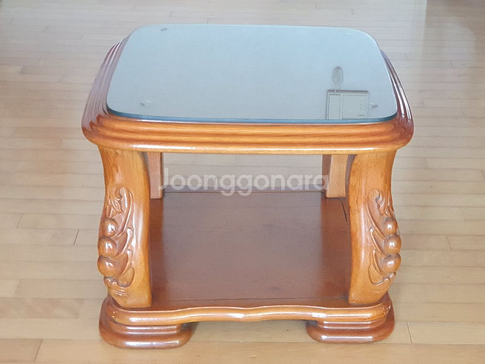 오크 원목 티테이블--2