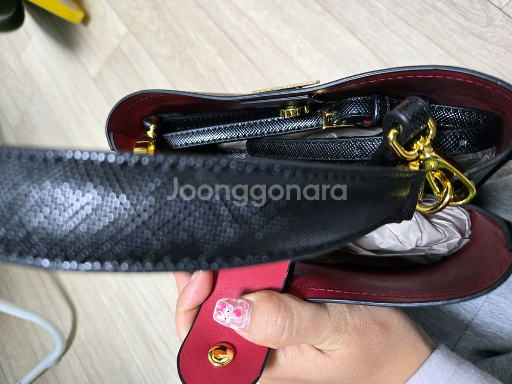 프라* 사피아노 레더 토드백--1