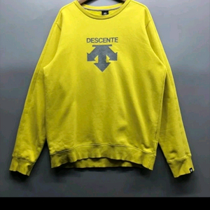 데상트 남성 기모 라운드넥 맨투맨-(100)