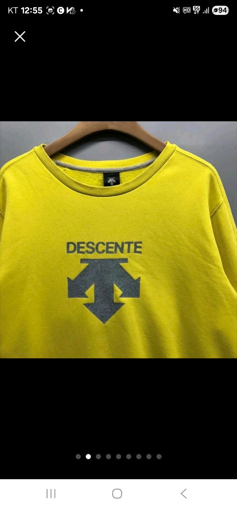 데상트 남성 기모 라운드넥 맨투맨-(100)--1