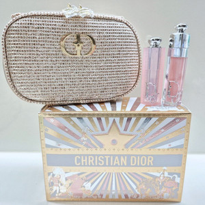 [한정판 새상품] 디올 2025 홀리데이 골드 파우치 내추럴 글로우 세트 립글로우 립 맥시마이저 리미티드 에디션