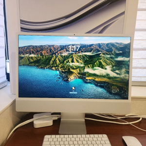 아이맥 24 M3, 실버, 8코어, 256GB, M3 8코어, 8GB