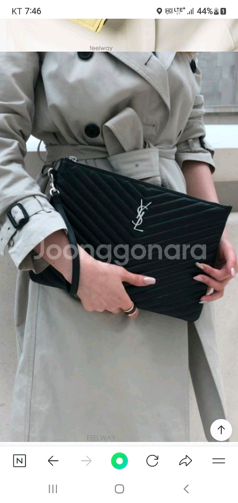 입생로랑 생로랑 뉴미듐 클러치백 정품S급(영수증O)구찌프라다루이비통디올고야드샤넬셀린느보테가버버리발렌시아가--0