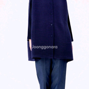 미이세이미야케 플리츠플리즈 웜플리츠 가디건 자켓 네이비 새상품